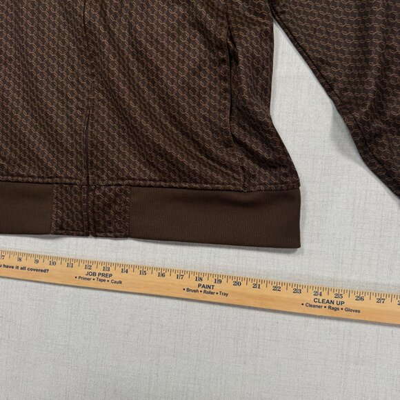 ENYCE Zip Track Jacket Brown Monogram Logo Full Zip Retro Style Size XXL - Picture 12 of 16